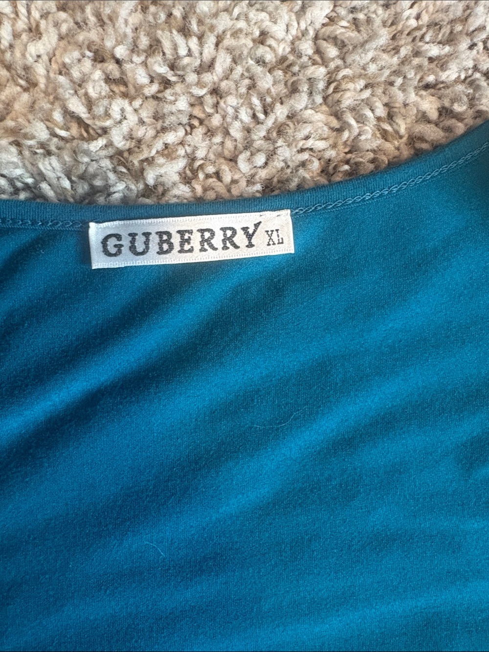 Guberry Teal Short Sleeve Surplice Top - Picture 2 of 4